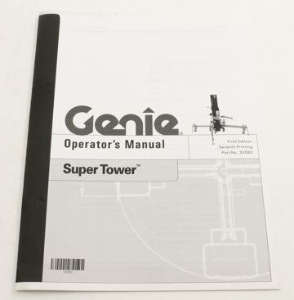 Genie Lift Part # 32950GT - MANUAL,OPERATORS,SUPERTOWER II, EA