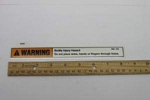 Genie Lift Part # 35567GT - DECAL, WARNING, INJURY HAZARD, EA