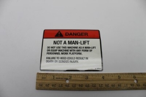 Genie Lift Part # 4-1579-4GT - NOT A MAN LIFT DECAL, EA