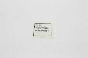 Genie Lift Part # 43093GT - DECAL,LABEL,TIRE SPECS, EA