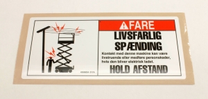 Genie Lift Part # 43696DAGT - DECAL,DANGER,ELEC HAZARD,GS, EA