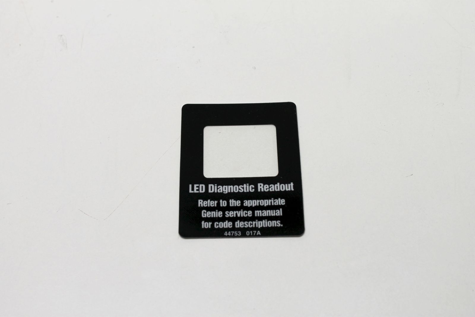Genie Lift Part # 44753GT - DECAL, LABEL, LED READOUT, EA