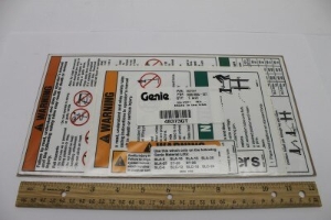 Genie Lift Part # 48373GT - DECAL KIT, SAFETY/INST, SLC, EA