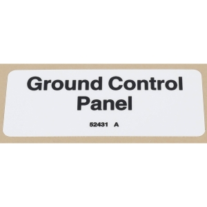Genie Lift Part # 52431GT - DECAL,LABEL,GROUND CONTROL PNL, EA