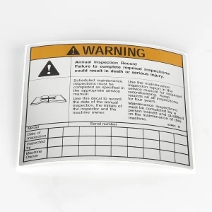 Genie Lift Part # 52865GT - DECAL,ANNUAL INSP***, EA