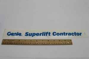 Genie Lift Part # 52984GT - DECAL,GENIE SUPERLIFT CONTRACT, EA