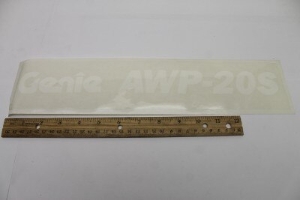 Genie Lift Part # 52999GT - DECAL,COSMETIC,GENIE AWP-20S, EA