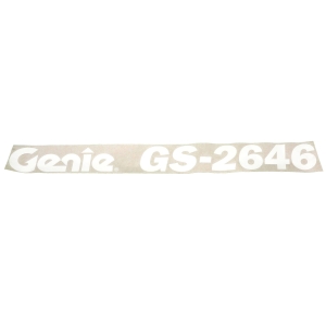 Genie Lift Part # 62057GT - DECAL,COSMETIC,GENIE GS-2646, EA