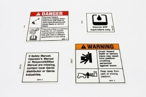 Genie Lift Part # 62439GT - DECAL KIT,SAFETY/INST,SUPER, EA