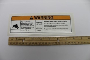 Genie Lift Part # 62707GT - DECAL,WARNING,MAX TOWING SPEED, EA
