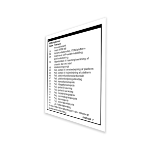 Genie Lift Part # 65052DAGT - DECAL,LABEL,FAULT CODES, EA
