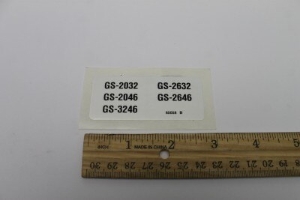 Genie Lift Part # 65058GT - DECAL, LABEL, GS32/46, EA