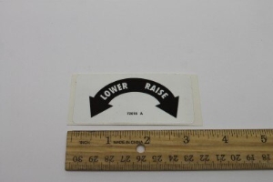 Genie Lift Part # 72018GT - DECAL,NOTICE,RAISE/LWR WINCH, EA
