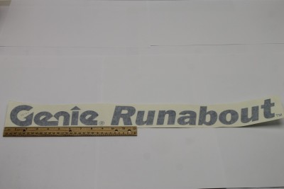 Genie Lift Part # 72184GT - DECAL,COSMETIC,GENIE RUNABOUT, EA Genie Lift Part # 72184GT - DECAL,COSMETIC,GENIE RUNABOUT, EA