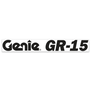 Genie Lift Part # 72196GT - DECAL,COSMETIC,GENIE GR-15***, EA