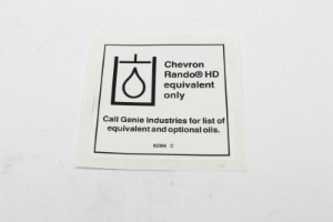 Genie Lift Part # 82366GT - DECAL, LABEL - CHEVRON RANDO, EA