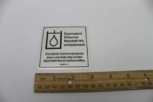 Genie Lift Part # 82366FRGT - DECAL, LABEL, CHEVRON RANDO, EA