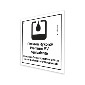 Genie Lift Part # 82366ITGT - DECAL,LABEL,CHEVRON RYKON***, EA