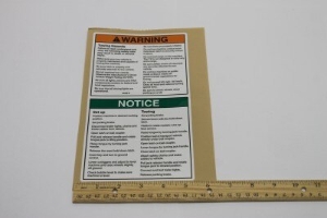 Genie Lift Part # 82409GT - DECAL,WARNING,TRANSPORT INST, EA