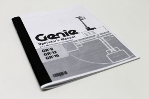 Genie Lift Part # 82440GT - MANUAL,OPERATOR,GR,ANSI,2ND ED, EA
