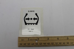 Genie Lift Part # 82586GT - DECAL,LABEL,TIRE PRESS,S40/45, EA