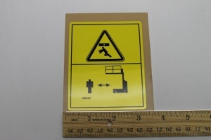 Genie Lift Part # 82614GT - DECAL,DANGER,COLLISION HAZARD, EA