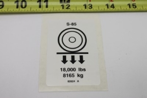 Genie Lift Part # 82624GT - DECAL,LABEL,WHEEL LOAD S85, EA