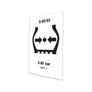 Genie Lift Part # 82625GT - DECAL,LABEL,TIRE PRESSURE S80, EA