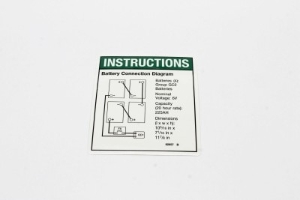 Genie Lift Part # 82657GT - DECAL,INSTRUCT,BATTERY CONNECT, EA