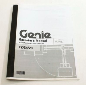 Genie Lift Part # 82662GT - MANUAL,OPERATORS,TZ-34/20,2ND*, EA