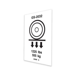 Genie Lift Part # 82690GT - DECAL,LABEL,WHEEL LOAD 2032, EA
