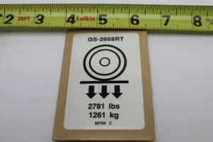 Genie Lift Part # 82754GT - DECAL,LABEL,WHEEL LD,GS2668RT, EA