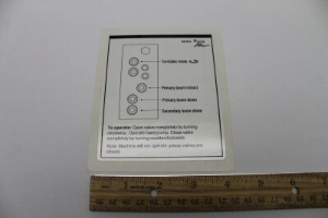 Genie Lift Part # 82795GT - DECAL,LABEL,MANUAL VALVES,TZ**, EA