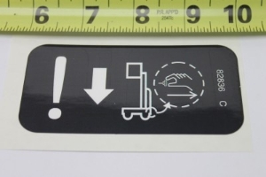 Genie Lift Part # 82836GT - LABEL,AUXILIARY LOWERING, EA