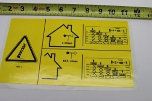 Genie Lift Part # 82878GT - DECAL,DANGER,MAXCAP CE GS3268, EA