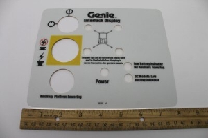 Genie Lift Part # 82887GT - DECAL, INTERLOCK DISPLAY IWPS, EA