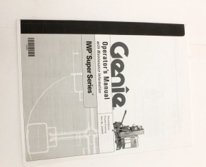 Genie Lift Part # 82909GT - MANUAL,OPERATORS,IWPS 3RD ED**, EA