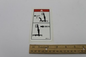 Genie Lift Part # 82916GT - DECAL,DANGER,MANUAL FORCE CE, EA
