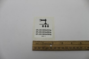 Genie Lift Part # 82993GT - DECAL,LABEL,OUTRIGGER LOAD DPL, EA