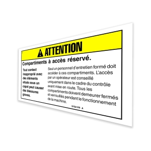 Genie Lift Part # 97551FRGT - DECAL,CAUTION,COMPART.ACCESS, EA