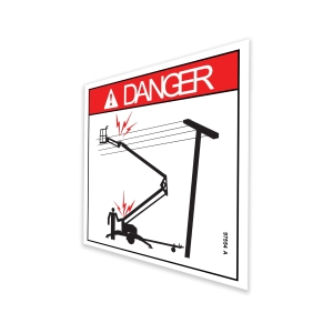 Genie Lift Part # 97554GT - DECAL,DANGER,ELECTROCUTION HAZ, EA