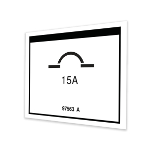 Genie Lift Part # 97563GT - DECAL,LABEL,CIRCUIT BREAKER,AC, EA