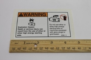Genie Lift Part # 97602GT - DECAL,WARNING,EXPLOSION,ETHER, EA