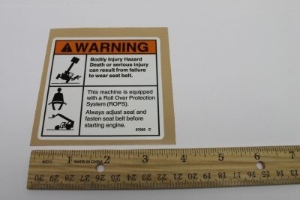 Genie Lift Part # 97665GT - DECAL,WARN,WEAR SEAT BELT, EA
