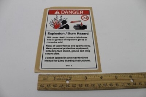 Genie Lift Part # 97671GT - DECAL,DANGER,EXPLSION/BURN HAZ, EA