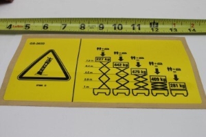 Genie Lift Part # 97686GT - DECAL,SYM-MAXCAP CE GS2632, EA