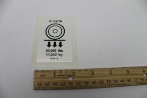 Genie Lift Part # 97716GT - DECAL,LABEL,WHEEL LOAD Z135, EA