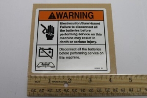 Genie Lift Part # 97865GT - DECAL,WARN,ELECTRO HAZARD, EA