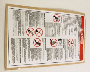 Genie Lift Part # 97890FRGT - DECAL,DANGER,GEN SAFETY RULES, EA