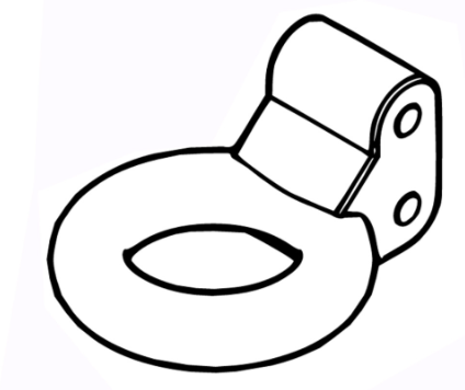 Multiquip 29369 - 3" Pintle Eye, 14K, Black Poweder Coat